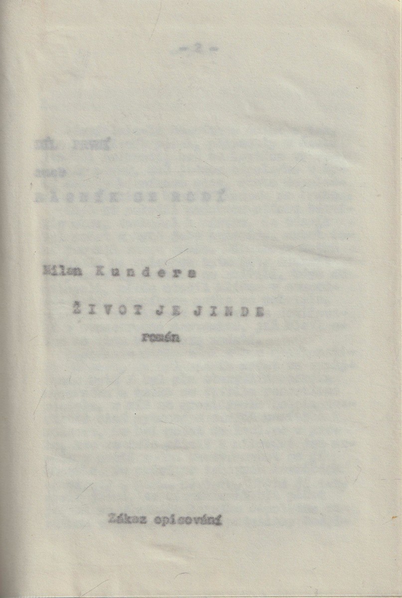 Milan Kundera (1929) - Život je jinde
