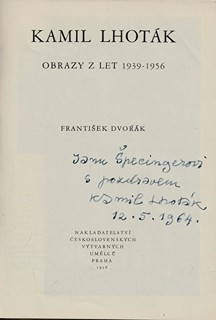 Kamil Lhoták (1912 - 1990) - Kamil Lhoták : obrazy z let 1939-1956