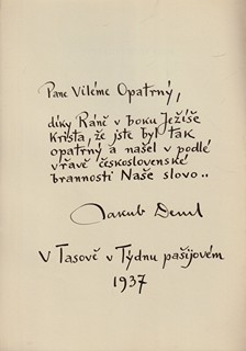 Jakub Deml (1878 - 1961) - Píseň vojína šílence