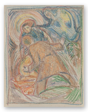 Brömse August | Figurální scéna (oboustranná kresba)