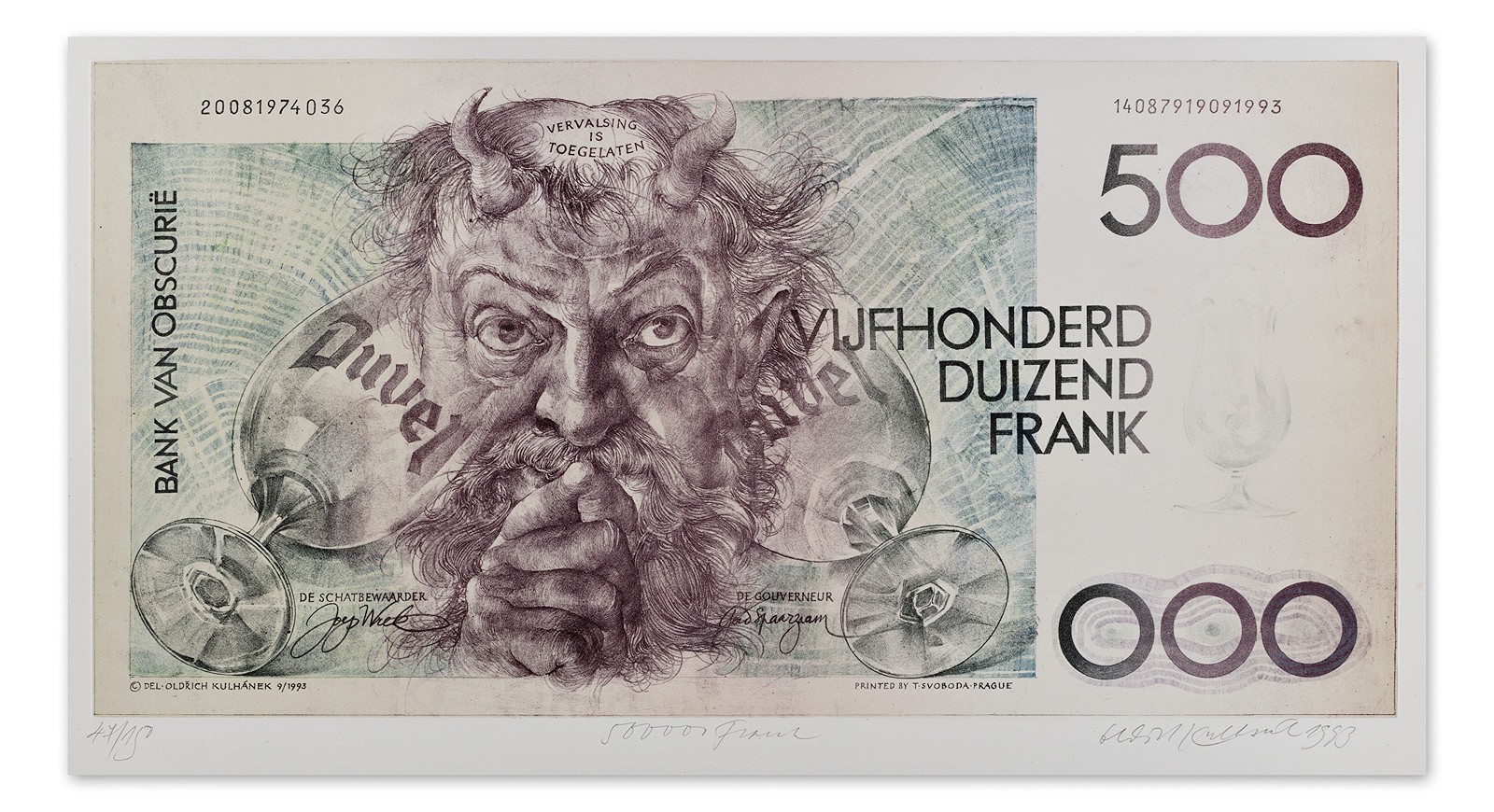 Kulhánek Oldřich (1940*) - 500 000 Frank