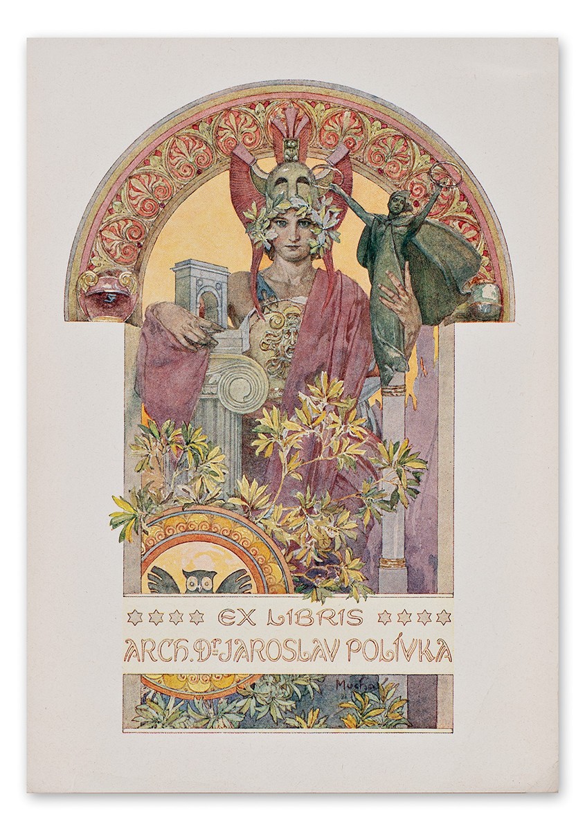 Mucha Alfons (1860-1939) - Ex libris Arch. Dr. Jaroslav Polívka