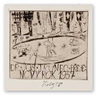 Tichý František (1896-1961) - Novoročenka Dr. Josefa Trunce