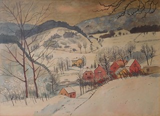 Jaroslav Krátký ( 1889 - 1969 ) - Bečov v zimě