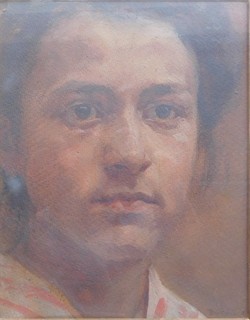 Vlaho Bukovac ( 1855 - 1922) - Portrét mladé dívky