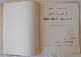 Jaromír Pečírka - Francouzské moderní sochařství