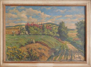 Jaroslav Krátký ( 1889 - 1969 ) - Krajina u Přimdy