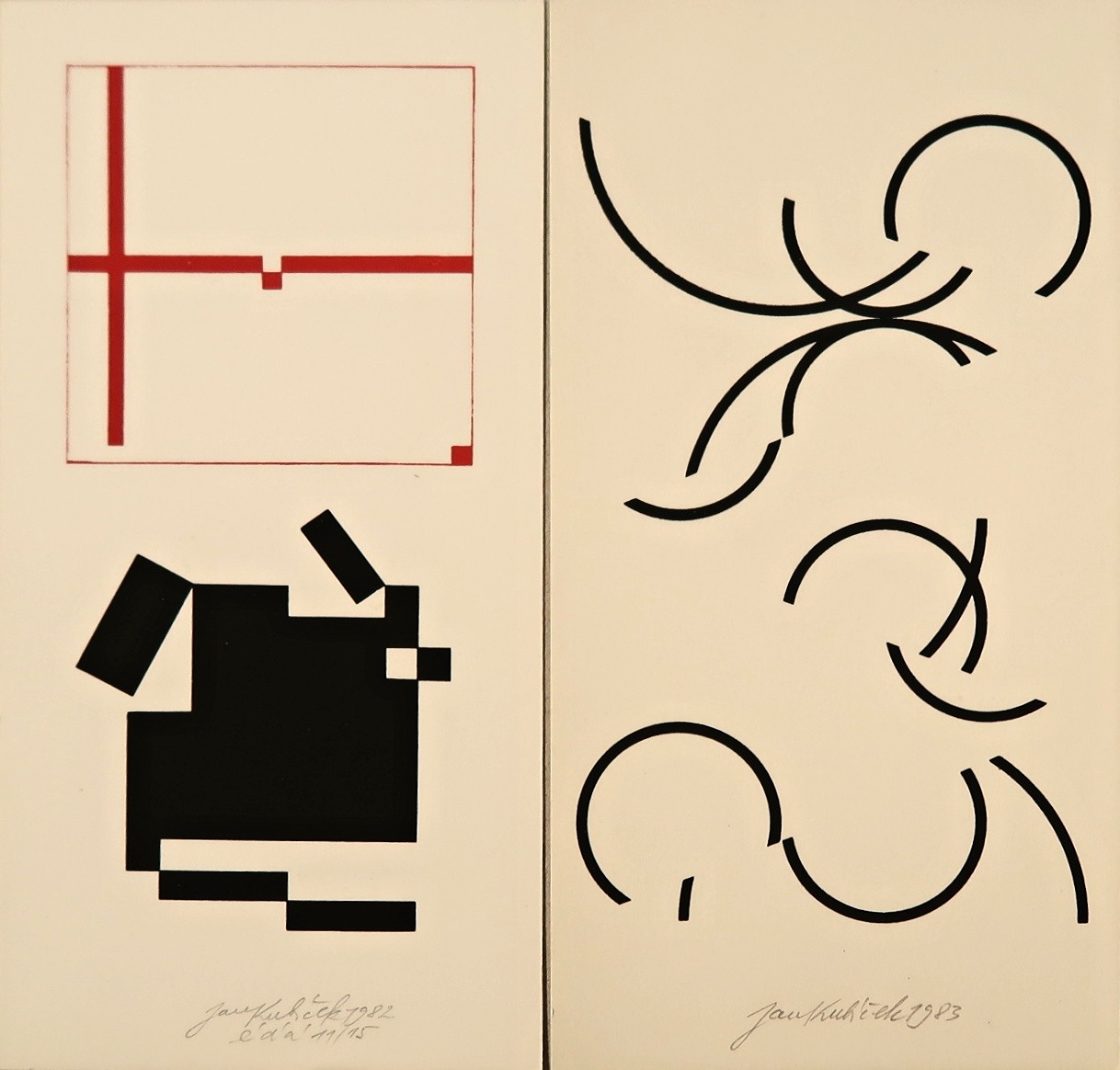 Jan Kubíček - 2x serigrafie