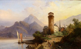 Hugo Ullik (1838 - 1881) - Hrad nad jezerem