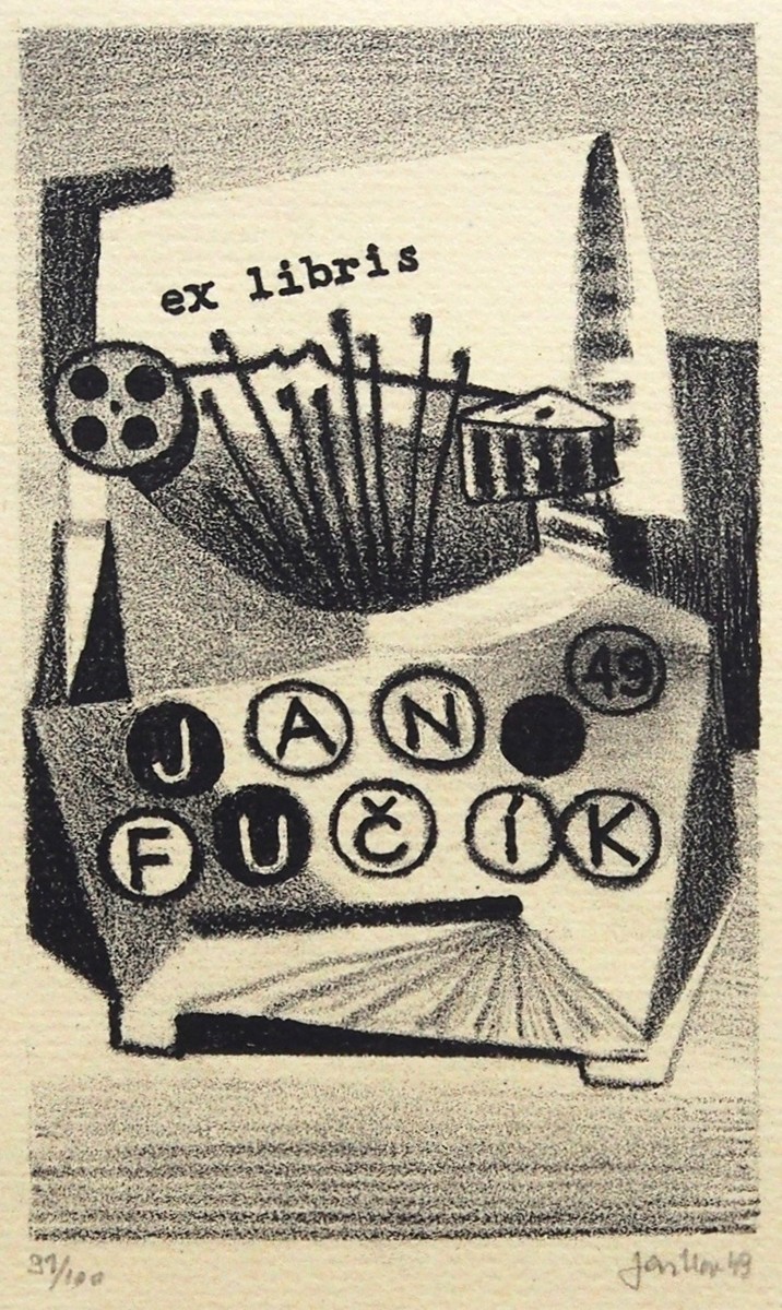 Jaroslav Novák - EX LIBRIS JAN FUČÍK 1949