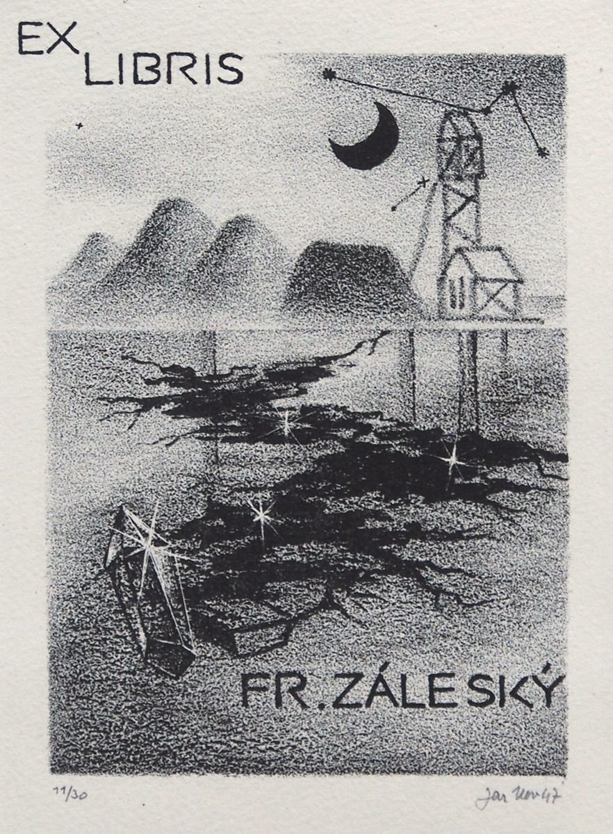 Jaroslav Novák - EX LIBRIS FR. ZÁLESKÝ 1947