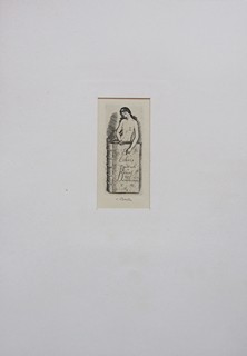 Cyril Bouda - DÍVKA – ex libris BEDŘICH BENEŠ