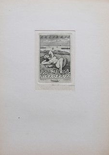 Stanislav Kulhánek - DÍVKA 1962 – exlibris MIRKO KAIZL
