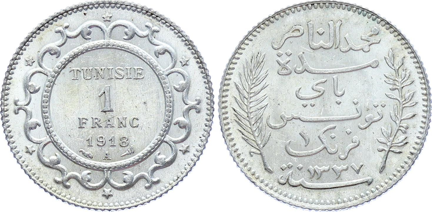 Tunisia 1 Franc 1918 A