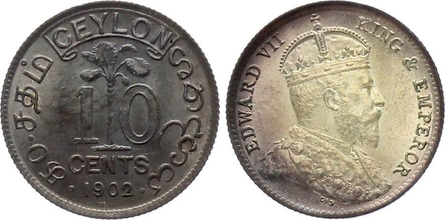 Ceylon 10 Cents 1902