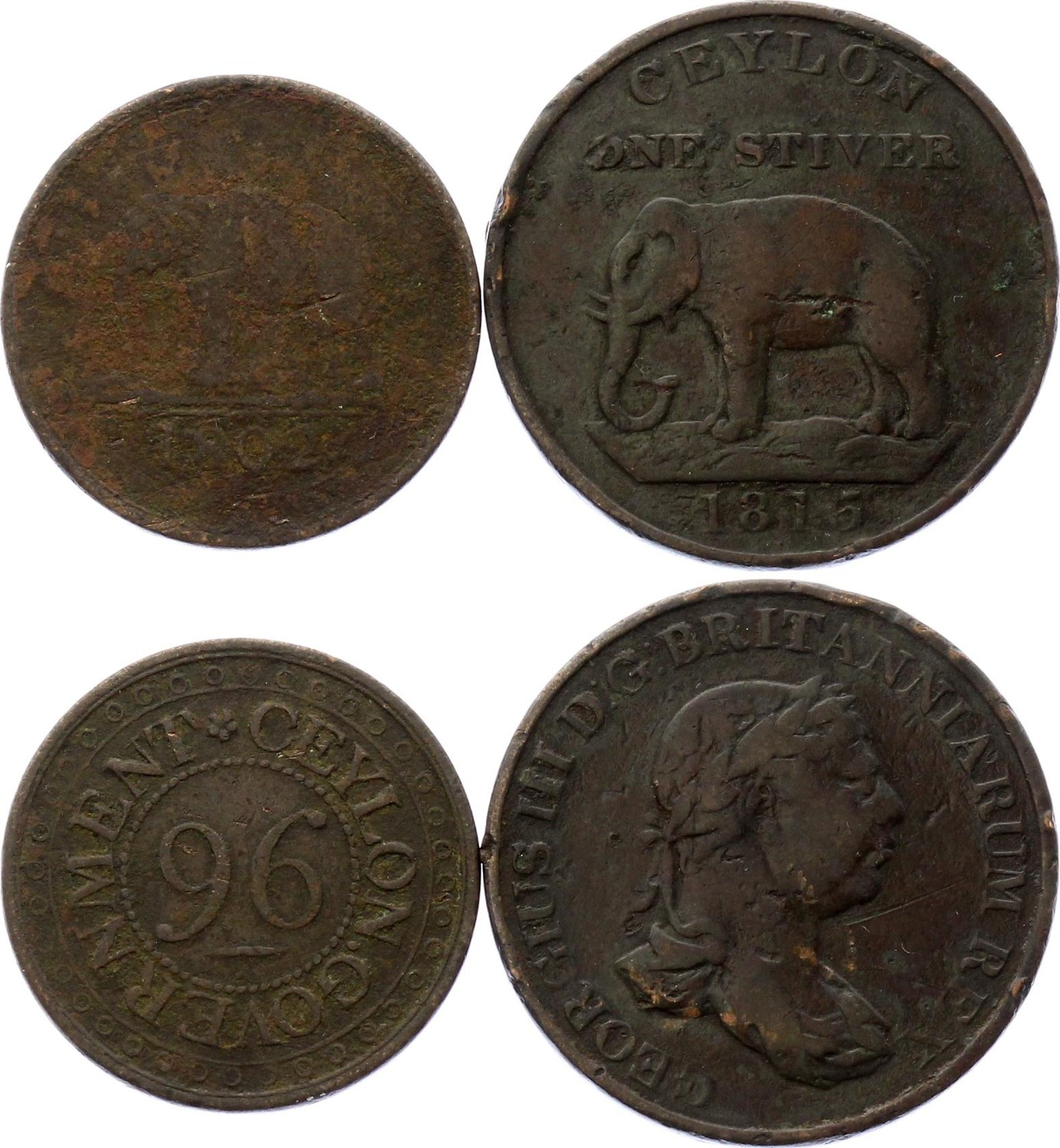 Ceylon Lot of 2 Coins