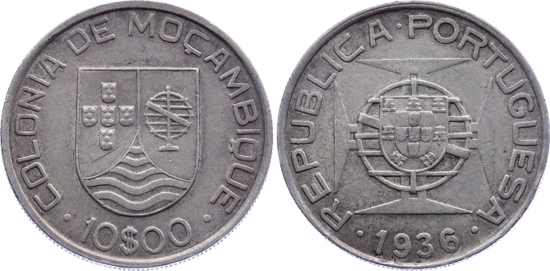 Mozambique 10 Escudos 1936