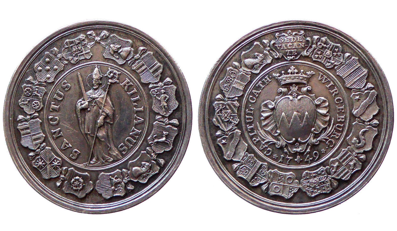 German States Wurzburg Bistum Sede Vacante 1 Thaler 1749