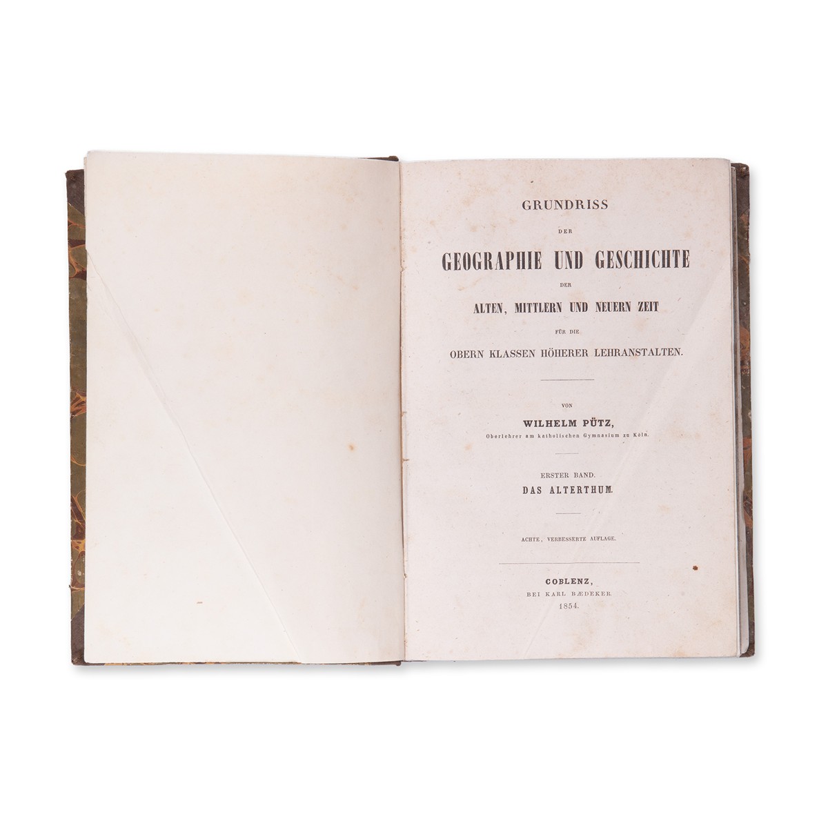 PÜTZ, Wilhelm (1806-1877): Grundriss der Geographie und Geschichte. Díl I.