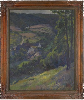 RUDOLF ADÁMEK 1882 - 1953 - VÝHLED NA STAVENÍ