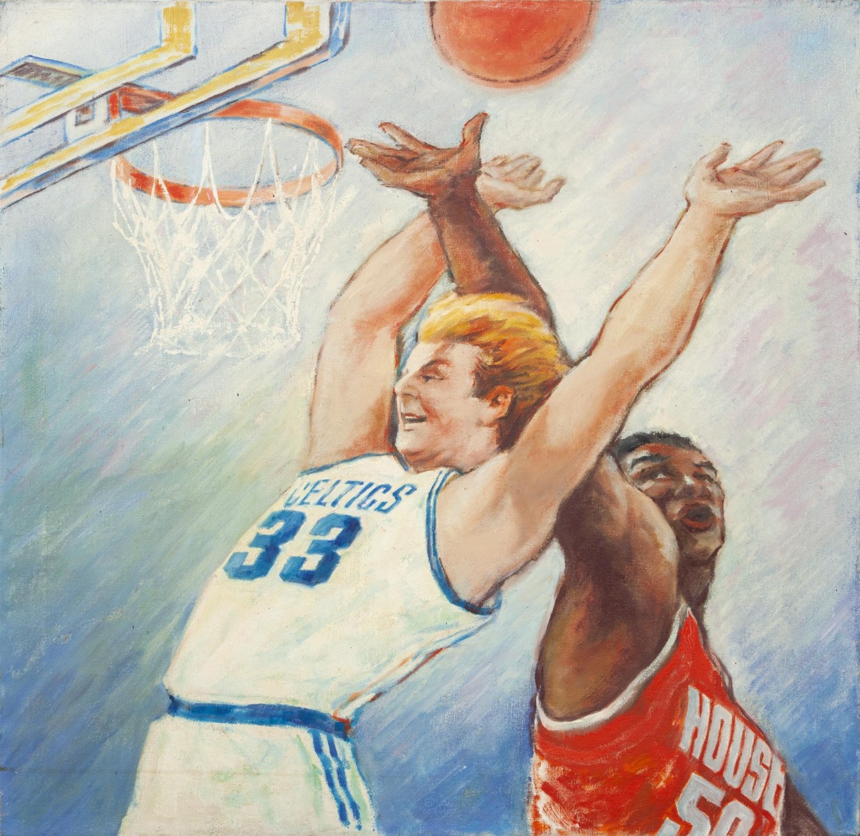 Kardaus František 1908 - 1986 - Basketbalový zápas - Boston Celtics v. Houston Rockets
