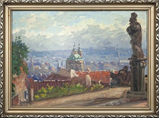 Kozák Václav 1889 - 1969 - Pohled na chrám sv. Mikuláše
