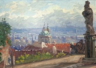Kozák Václav 1889 - 1969 - Pohled na chrám sv. Mikuláše
