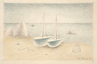 Zrzavý Jan 1890 - 1977 - Tři loďky a balvany