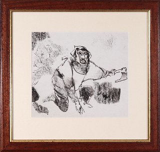 Jiří Trnka (1912 - 1969) - Kresba k pověsti Durynk a Neklan