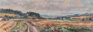 Oldřich Zezula (1907 - 1980) - Krajina u Slušovic