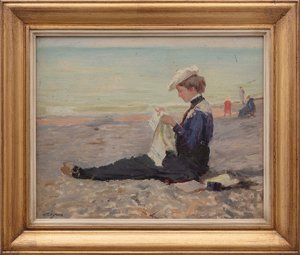 Tavík František Šimon (1877 - 1942) - Dáma na pláži