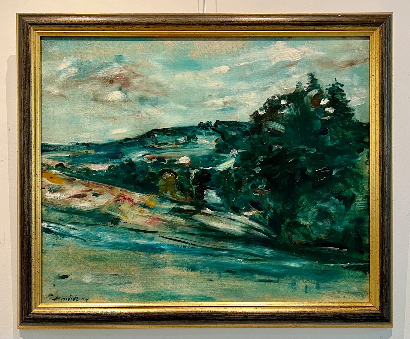František Jiroudek (1914 - 1991) - Krajina s riekou