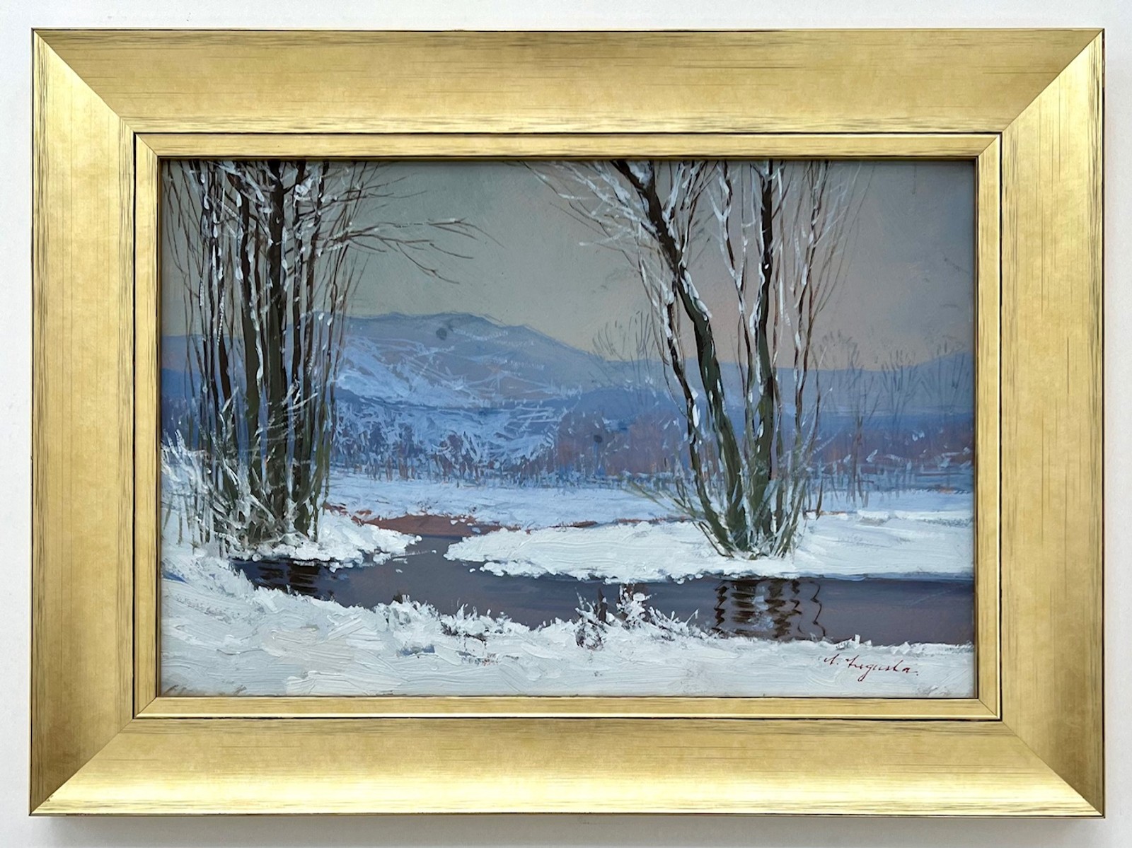 Jaroslav Augusta (1878 - 1970) - Zima pri potoku