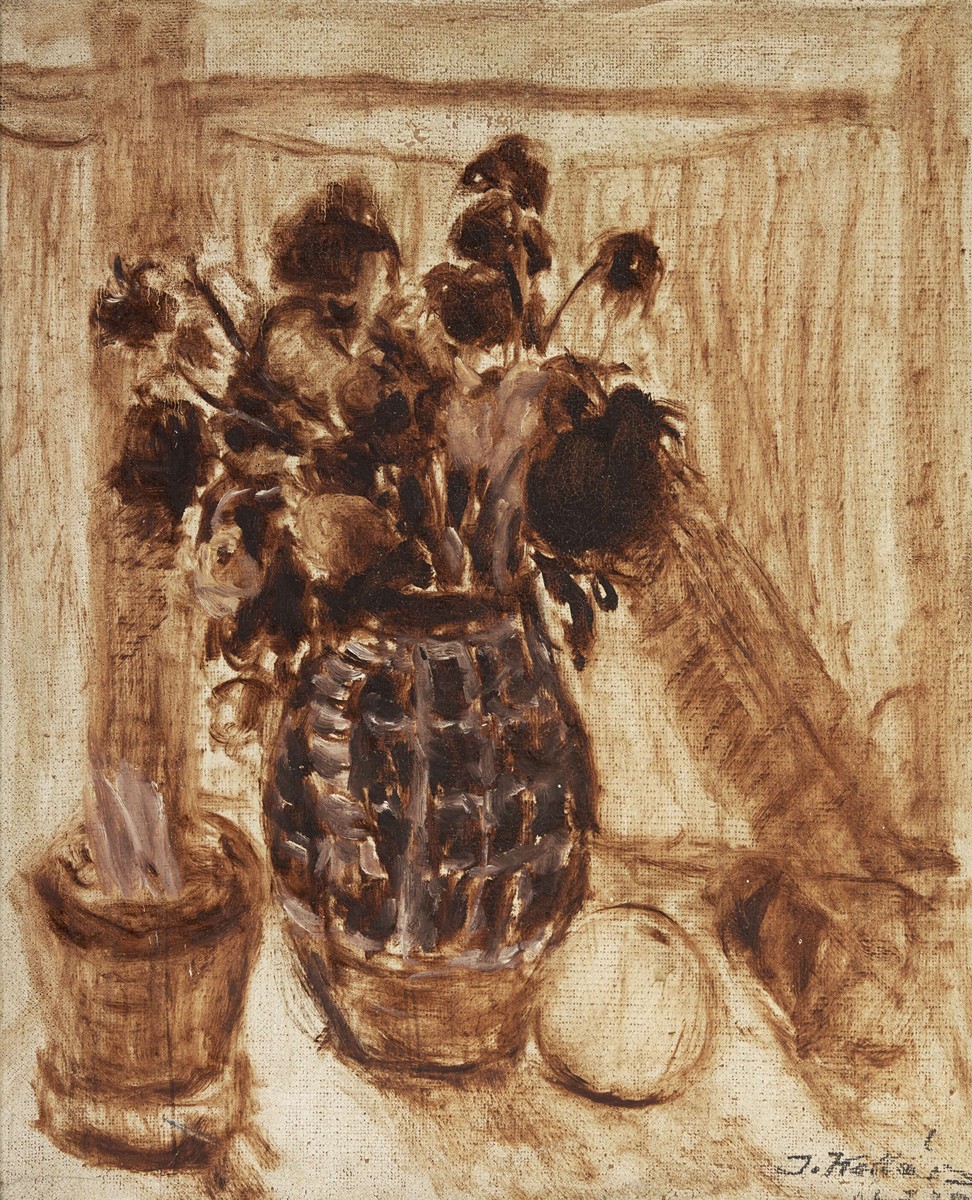 Jozef Kollár (1899 - 1982) - Zátišie s vázou a ovocím