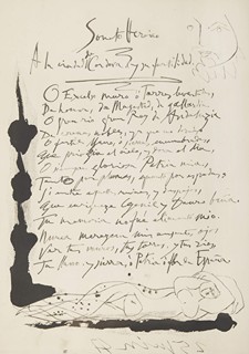 Pablo Picasso (1881 - 1973) - Soneto Heroico (Vingt Poèmes de Gongora)