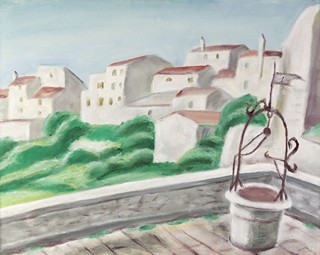 Ernest Zmeták (1919 - 2004) - Pohľad z terasy (veľký formát)