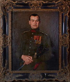 Portrét ČS vojáka se šavlí - František Xaver Diblík (1887-1955)