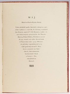 Karel Hynek Mácha (1810-1836) Jan Zrzavý (1890-1977)