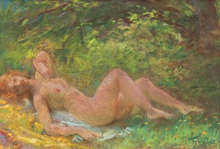 Hilšer Theodor (1866 - 1930) - Akt v krajině