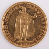 Zlatá mince: 10 Koruna 1910