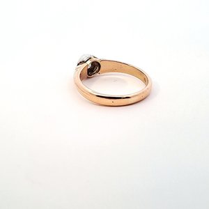 Starožitný zlatý prsten s diamantem 0,52 ct, Rakousko-Uhersko, vel. 58