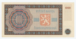 1000 KORUN ČESKOSLOVENSKÝCH