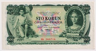 100 KORUN ČESKOSLOVENSKÝCH