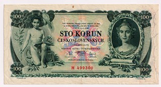 100 KORUN ČESKOSLOVENSKÝCH