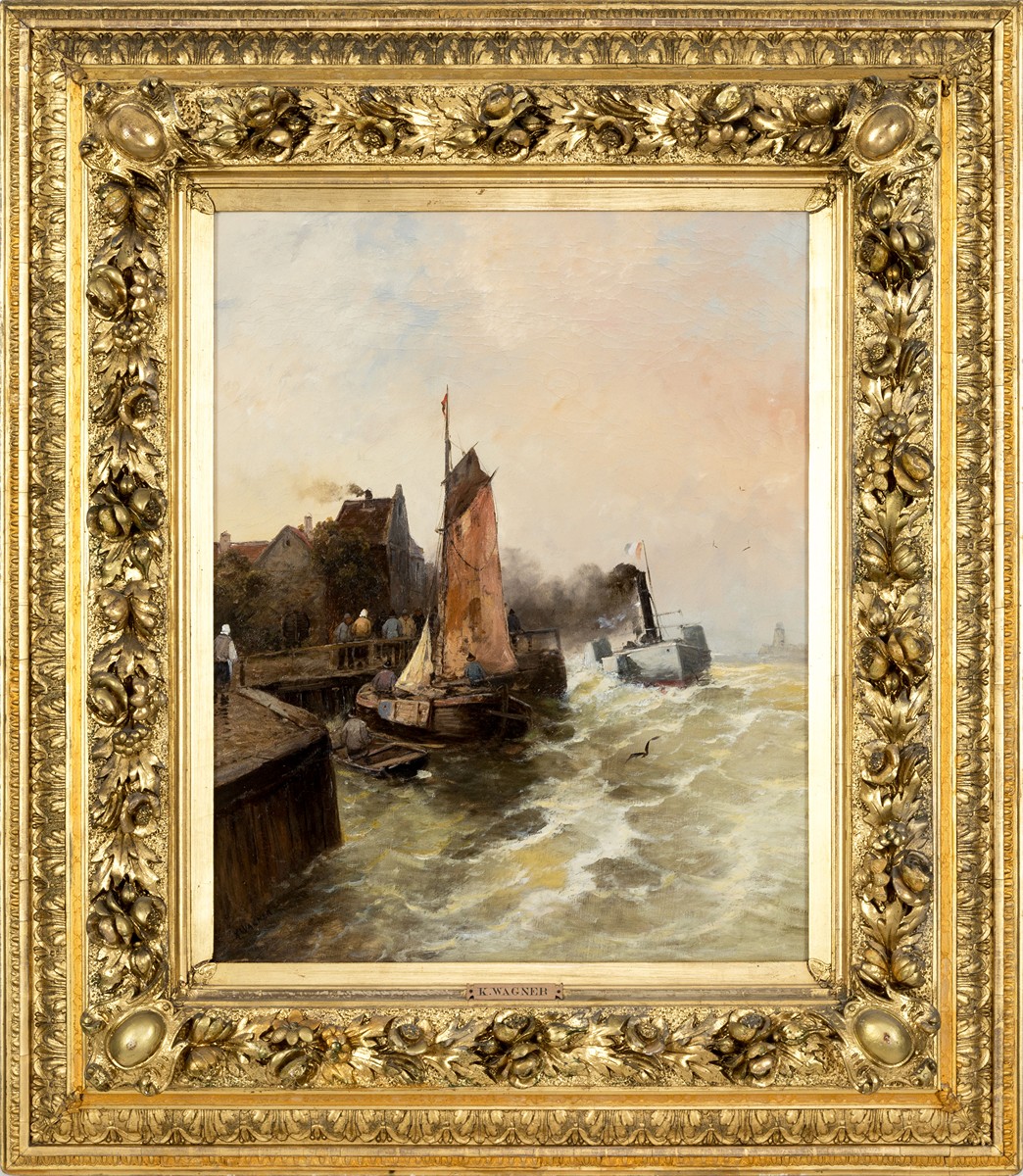 Karl Theodor Wagner - Landungstelle bei Havre / Přístav u Havre