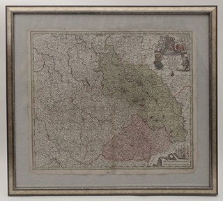 Mapa Čech, Moravy, Lužice a Slezska, Matthäus Seutter