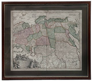Mapa "Imperii Russorum", J. B. Homann