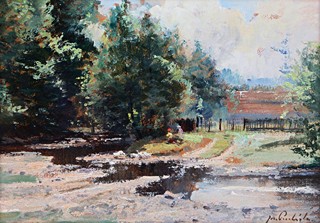Josef Procházka (1909 - 1984) - Husopasky u potoka