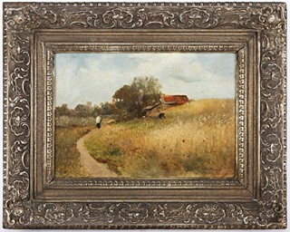 Antonín Chittussi (1847 - 1891) - Chalupa za obilným polem