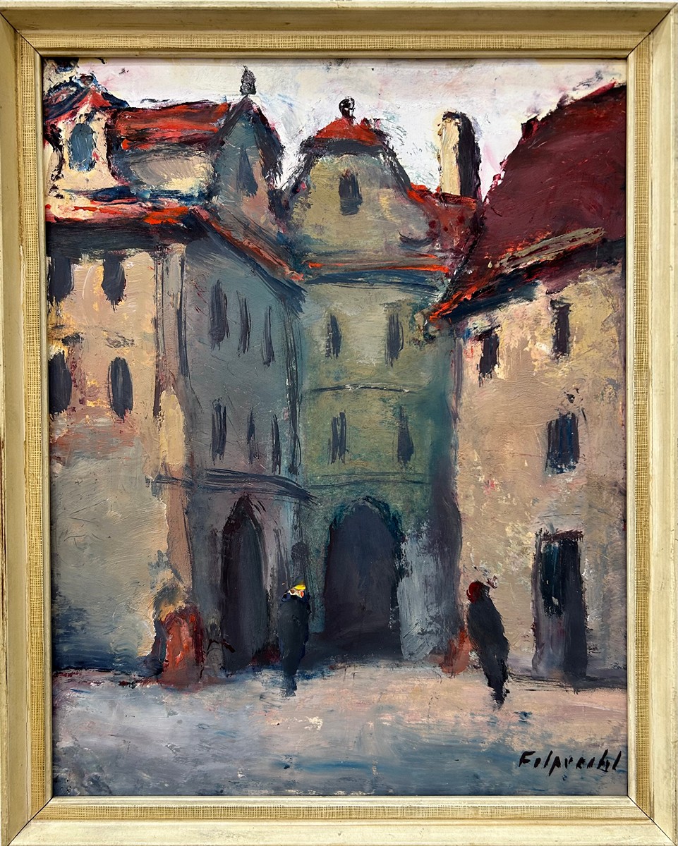 Arnošt Folprecht (1902 - 1977) - Ulička u Týnského chrámu